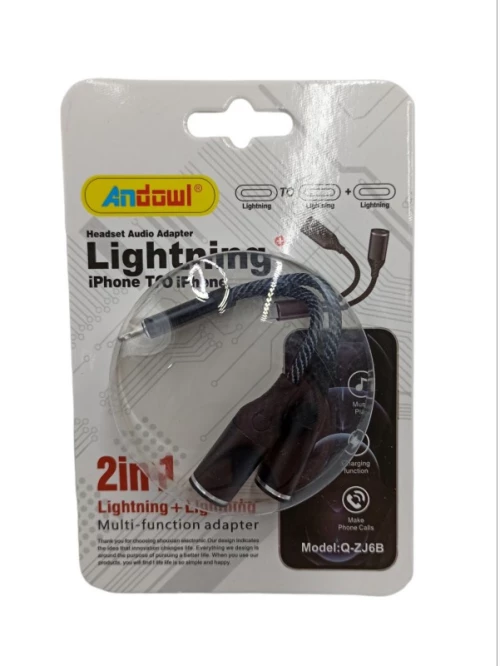 Ανταπτορασ 2σε1 Lightning Σε Lightning Andowl Q-zj6b