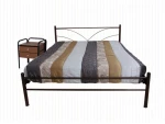 Μεταλλικό Κρεβάτι Metal Casa Ύδρα Γκρι 120 X 200