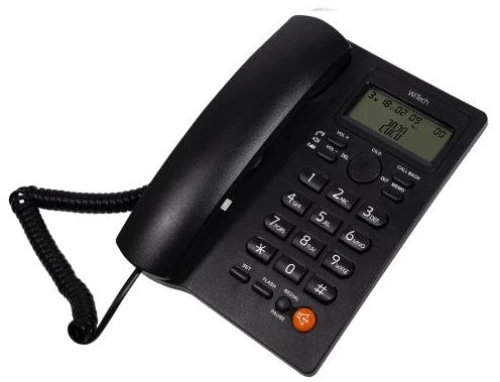 Witech Ενσύρματο Τηλέφωνο Μαύρο