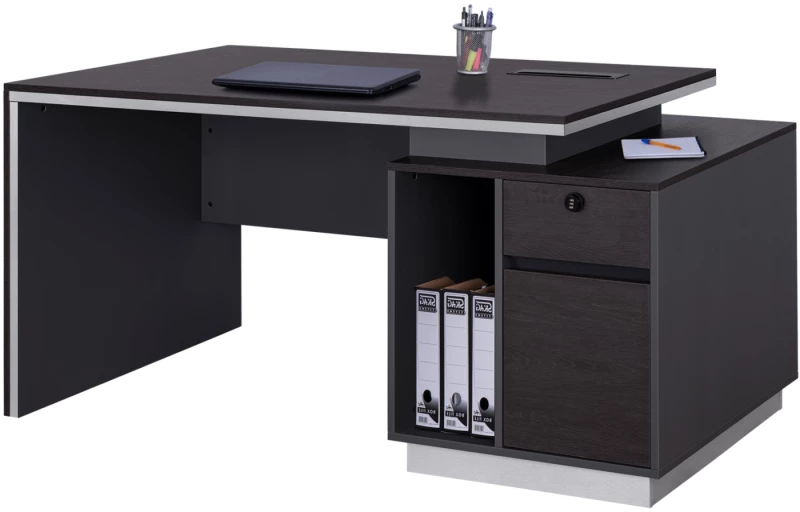 Γραφειο Επαγγελματικο Με Δεξιο Ντουλαπι Rosewood Hm2113r 180x80x76υ Εκ.
