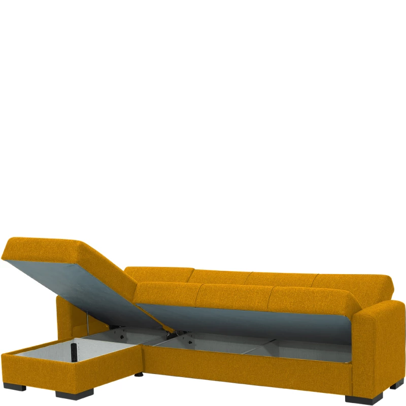 Καναπές Κρεβάτι Γωνιακός Jose Μουσταρδί 270x165x84cm