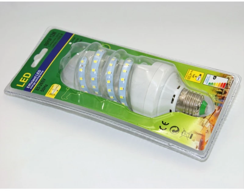 Led Λαμπα Σπιραλ E27 12w 6000k 1220