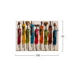 Πινακασ Καμβασ Colorful African Art Hm7197.02 100x3x70 Εκ.