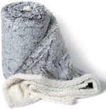 Κουβέρτα Fleece Με Sherpa (170cm X 220cm) Animal Γκρί - -