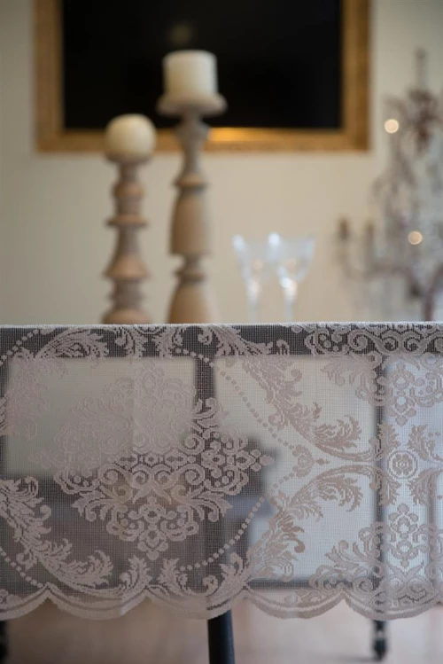 Τραπεζοκαρέ Δαντέλα (140x140) Grey 4826 Mc Linen - -