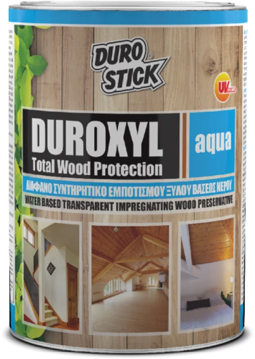 Durostick Duroxyl Aqua Total Wood Protection Διάφανο Συντηρητικό Εμποτισμού Ξύλου Βάσεως Νερού 750ml