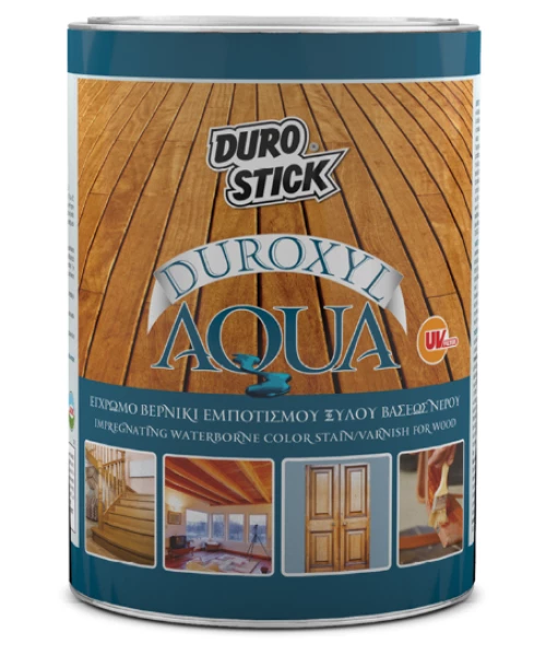 Durostick Duroxyl Aqua Όρεγκον Έγχρωμο Βερνίκι Εμποτισμού Ξύλου Βάσεως Νερού 2.5lt