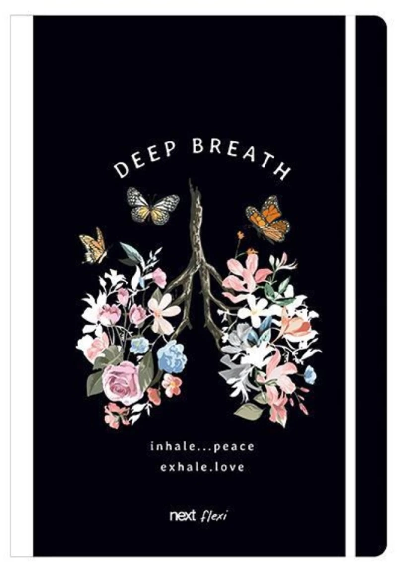 252849 Next Trends Deep Breath Τετράδιο Flexi Λάστιχο 21x29εκ. 2θεμ. 80φ. (σετ 3 Τεμαχιων)