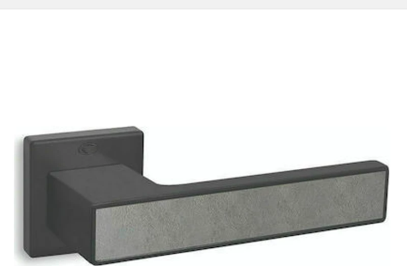Convex 2185 Ματ Μαύρο-concrete Πόμολο Μεσόπορτας - Ροζέτα(ζεύγος)