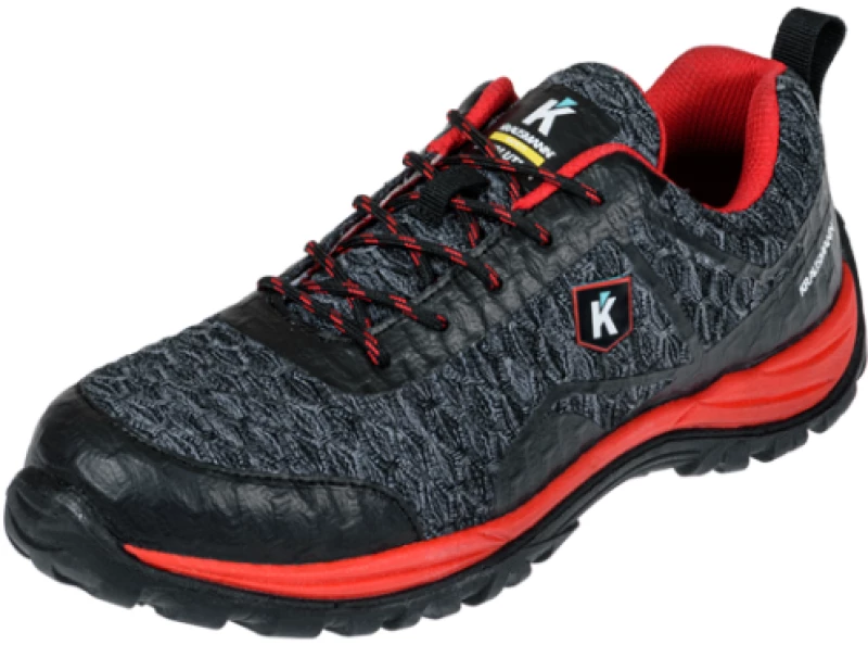 Krausmann Revolution S1-p Src Low Cut Μαυρα / Κοκκινα / Γκρι Υποδήματα Εργασίας Νο 41