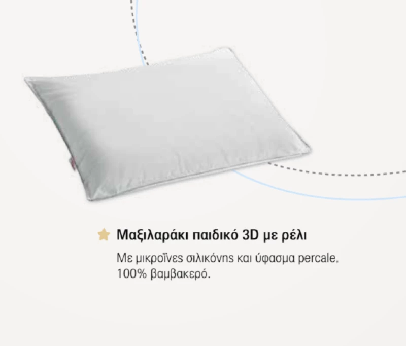 Linea Strom Babyland Μαξιλαράκι Παιδικό 3d Με Ρέλι 50χ70cm