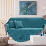 Ριχτάρι Διθέσιο Micro Velour 180x250 Art 8406 Διθέσιο Πετρόλ - -