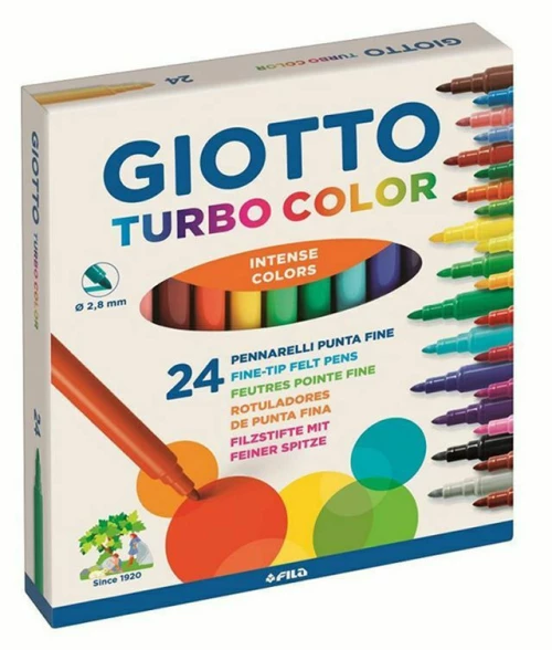 Giotto Turbo Color Μαρκαδόροι Ζωγραφικής Λεπτοί Σε 24 Χρώματα