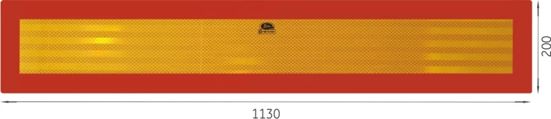 Amio Ανακλαστηρεσ Φορτηγου Κοκκινο/κιτρινο 1130x200 2τεμ. E52323/am