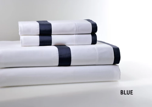 Σετ Σεντόνια Down Town 245x270 Με Rever Blue Βαμβακοσατέν - Υπέρδιπλο 245 X 270