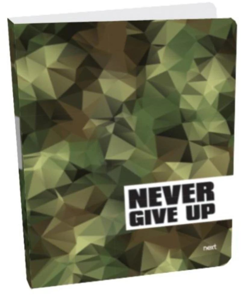 250328 Next Κλασέρ `never Give Up` Με 2 Κρίκουσ Υ32x26x4εκ. (σετ 4 Τεμαχιων)
