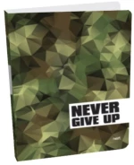 250328 Next Κλασέρ `never Give Up` Με 2 Κρίκουσ Υ32x26x4εκ. (σετ 4 Τεμαχιων)