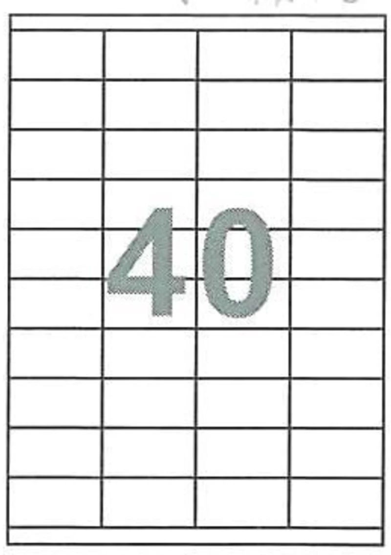258835 Fleks Ετικέτ. Αυτοκόλ. Λευκέσ 52.5x29.7mm 40/φ 100φ Α4