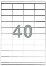 258835 Fleks Ετικέτ. Αυτοκόλ. Λευκέσ 52.5x29.7mm 40/φ 100φ Α4