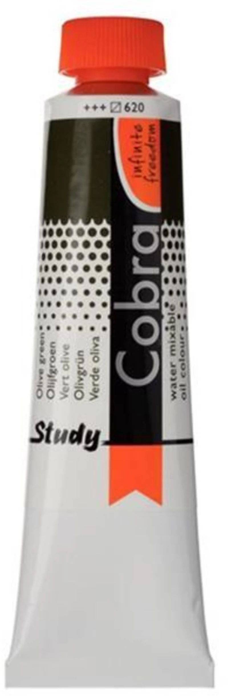 260944 Talens Cobra Study Water Mixable Oil 620 Olive Green 40ml. (σετ 3 Τεμαχιων)