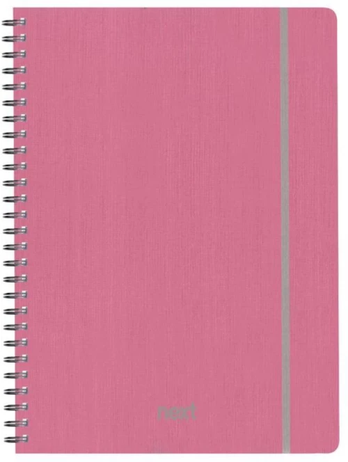 281182 Next Fabric Τετρ. Σπιράλ Λαστ. Ροζ 17x25εκ. 105φ. 3θ