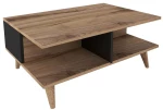 Τραπεζάκι Σαλονιού Lovell Καρυδιά/μαύρο 90x60x38.6cm