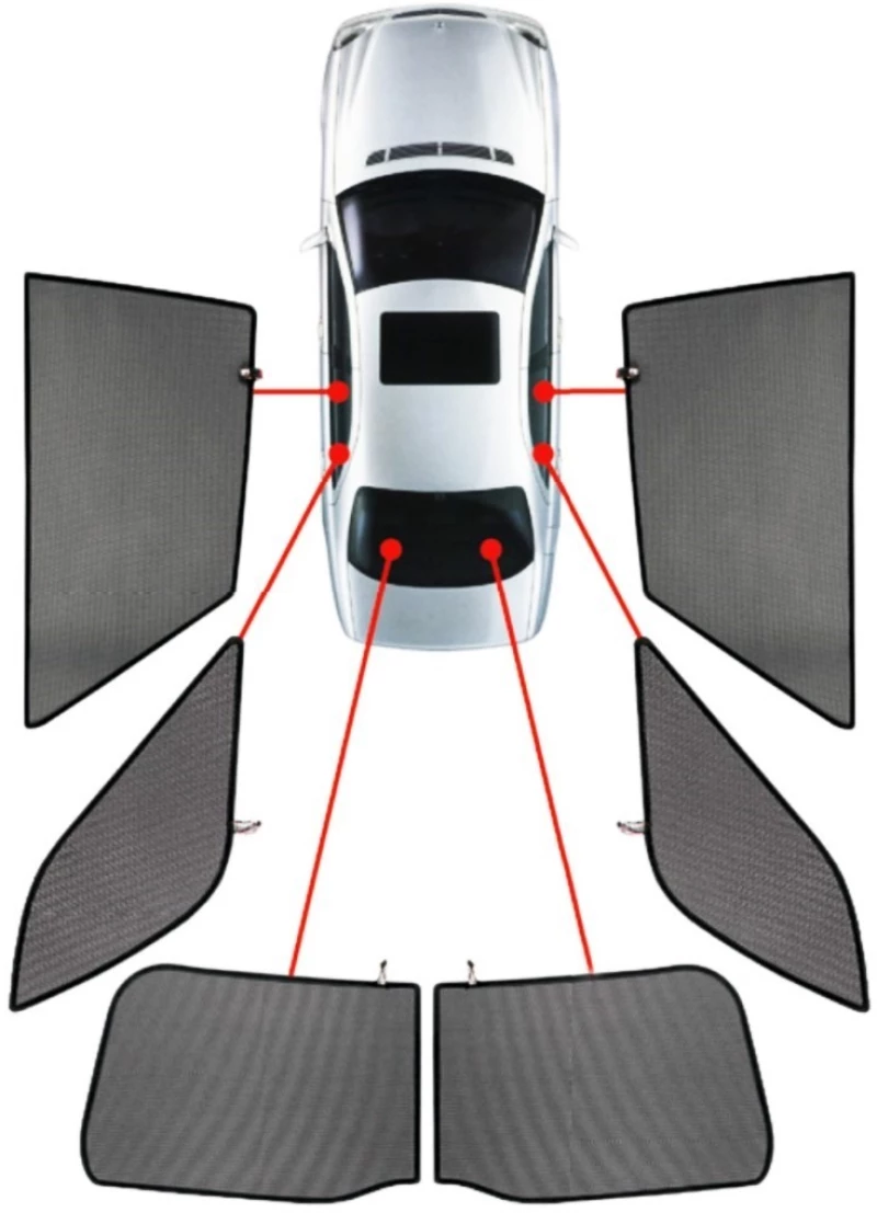 Carshades Jaguar E-pace 5d 2017+ Κουρτινακια Μαρκε Car Shades - 6 Τεμ. Pvc.jag-epac-5-a