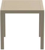 Ares Τραπεζι 80χ80χ75εκ. Taupe Πολ/νιου
