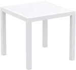 Ares Τραπεζι 80χ80χ75εκ. White Πολ/νιου