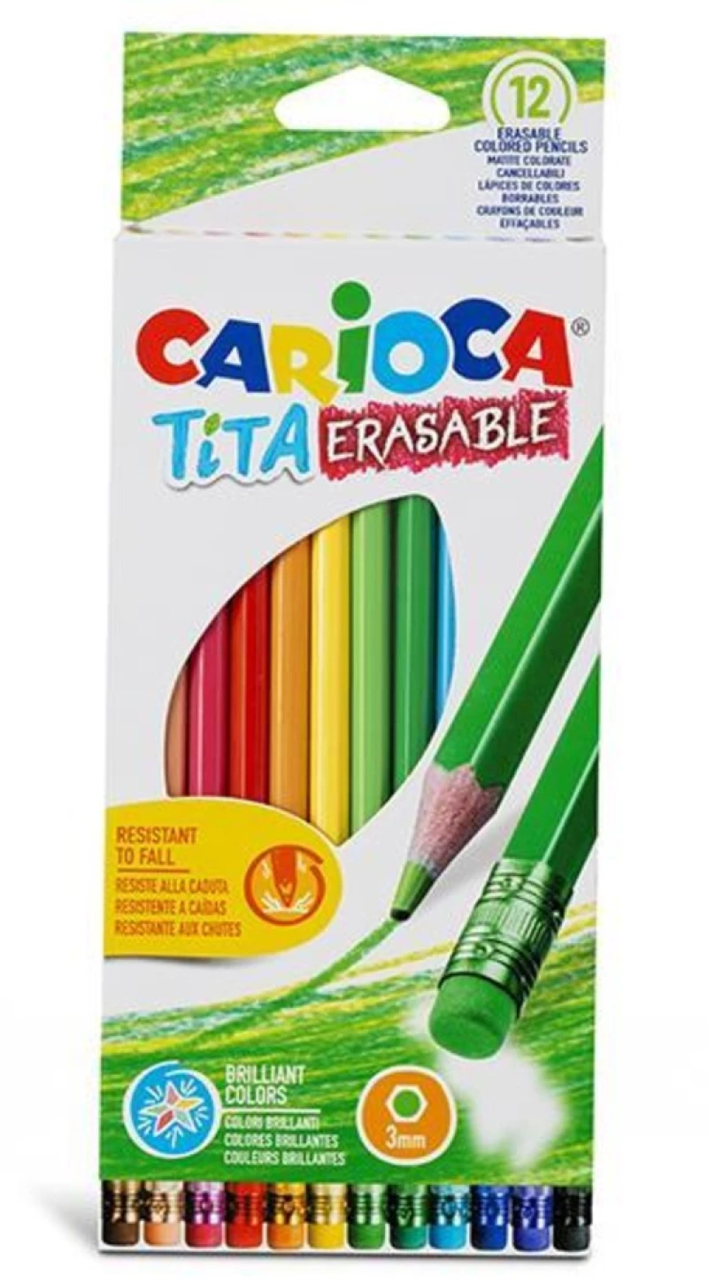 252005 Carioca Tita Erasable Ξυλομπογιέσ 12 Χρωμάτων (σετ 12 Τεμαχιων)