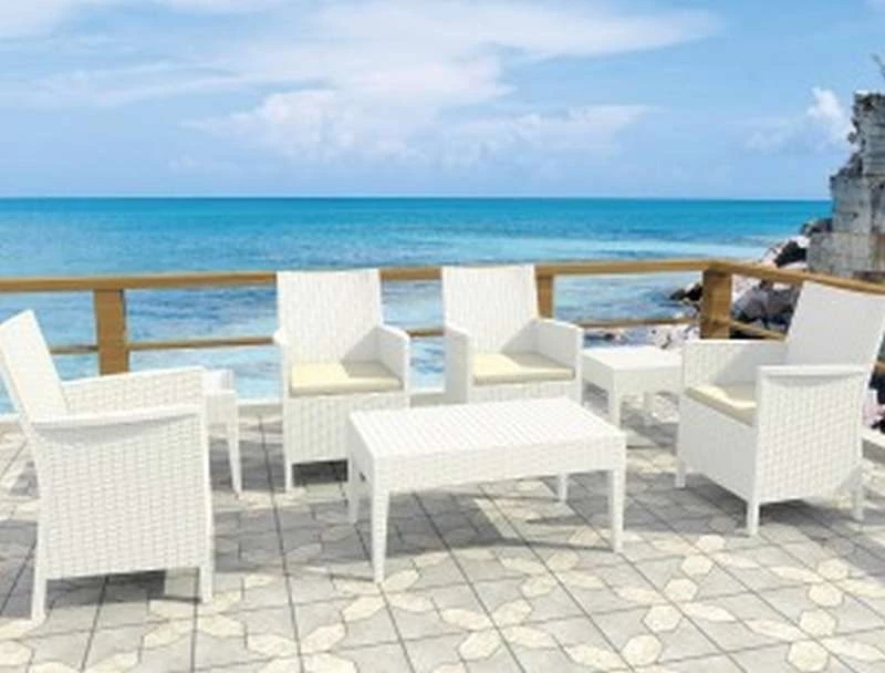 Miami White Τραπεζι 92χ53χ45εκ. Πολ/νιου