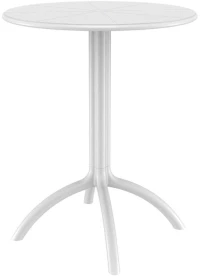 Octopus Φ60χ75εκ.white Τραπεζι Πολ/νιου