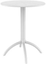 Octopus Φ60χ75εκ.white Τραπεζι Πολ/νιου