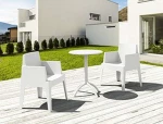 Octopus Φ60χ75εκ.white Τραπεζι Πολ/νιου