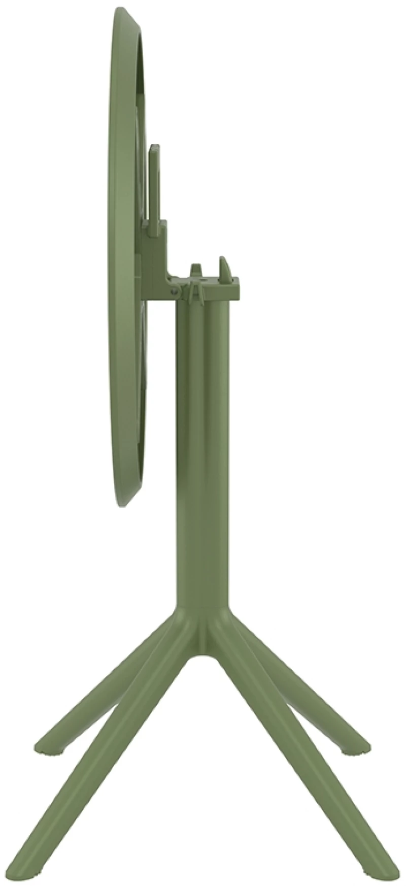 Sky Ol.green Φ60x74εκ. Τραπεζι Πτυσ/νο Πολ/νιου