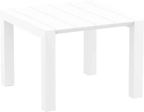 Vegas White 100x100/140χ75εκ. Επεκτ.τραπεζι Πολ/νιου