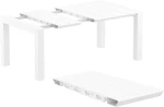 Vegas White 100x100/140χ75εκ. Επεκτ.τραπεζι Πολ/νιου