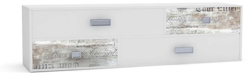 Pump Έπιπλο Tv 150x40x43 Λευκό Με Μοντέρνα Διακόσμηση