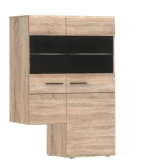 Κρεμαστή Βιτρίνα Δίφυλλη Solo Δεξιά 2w 90x41x136cm Sonoma Wenge