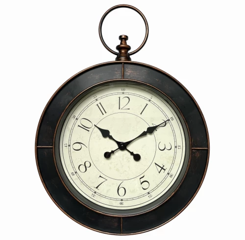 Ρολόι Τοίχου Μαύρο Πλαστικό 59x41x6cm