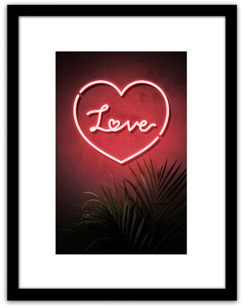Πίνακας Σε Κορνίζα Πλαστικό 'love' 35x45x1.8cm