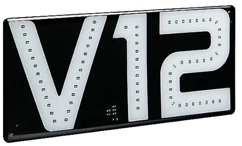 Αυτοκολλητο Σημα V12/24v, Φωτιζομενο