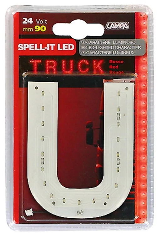 Γραμμα U Κοκκινο 24v Led