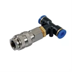 Συνδεσμοσ Αερα T-5 Διπλοσ Με Ανταπτορα 8mm 13bar Kg/cm