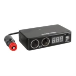 Ανταπτορασ Αναπτηρα 12/24/36v Διπλοσ Με 2 Usb+βολτομετρο Multi Power Με Καλωδιο 80cm