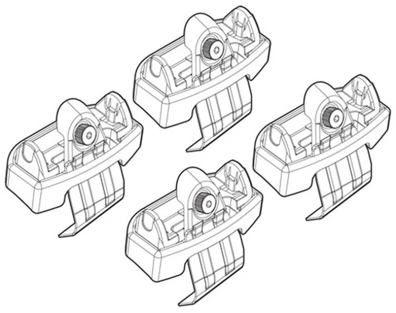 Audi A4 4d 11-15+ Kit Ακρα (ποδια) Για Μπαρεσ Nordrive