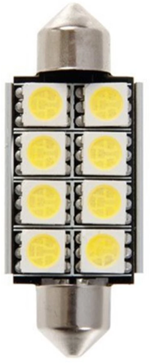 Λαμπακια Με 8 Warning Led 39mm Λευκα
