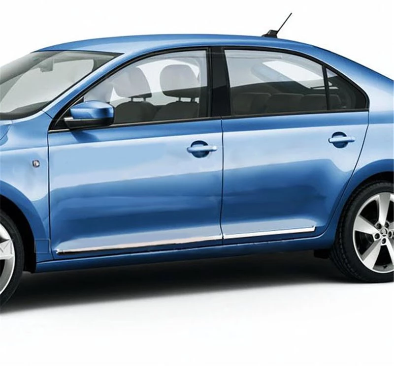 Skoda Rapid 4d 2012+ Προστατευτικη Φασα Πορτασ Πλαστικο Χρωμιο 8τεμ.