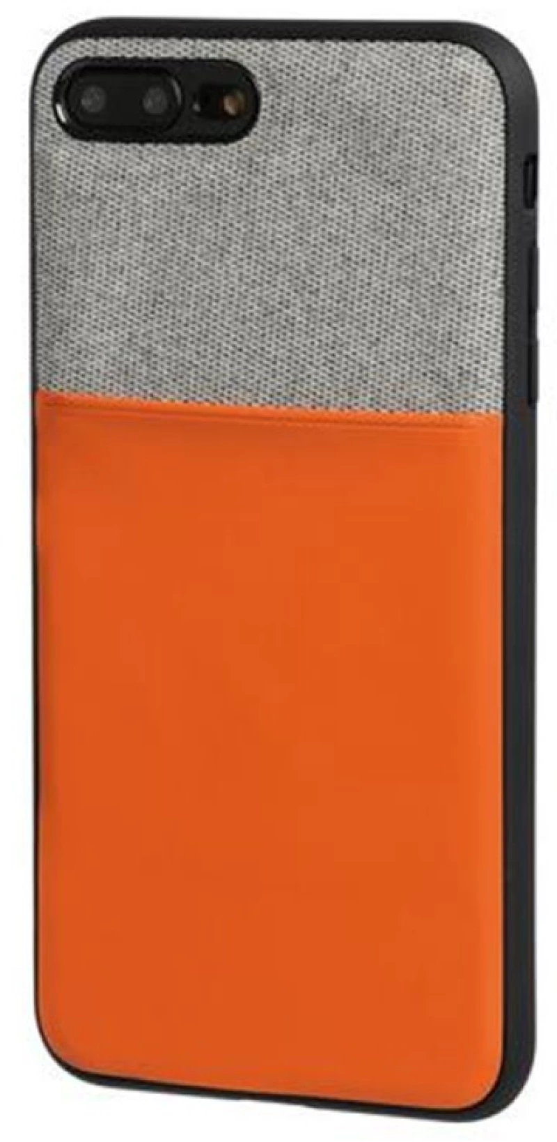 Apple Iphone 7 Plus Και 8 Plus Θηκη Κινητου Duo Pocket Γκρι-πορτοκαλι Μαγνητικη Silver Line