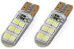T10 Λαμπακι Standard Led Silca 12v - 1,5w - 5600k - 12led (λευκο/ψυχρο) Amio - 2 Τεμ.